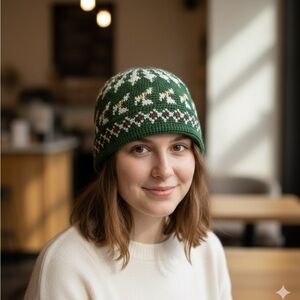 🌎Colorful Hand Made Cotton Beanie by….,          One & Only in Universe